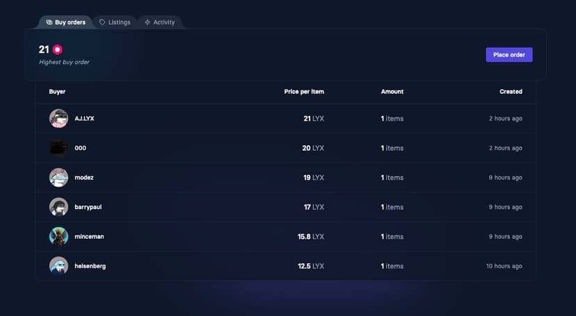 Buy Orders - a new way of handling offers for LSP7 NFTs.